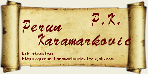 Perun Karamarković vizit kartica